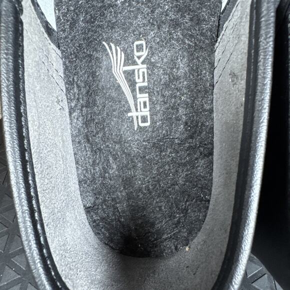 Dansko Womens Size US 7 Eur 37 Professional Black Leather Clogs NO INSOLES - Picture 6 of 10